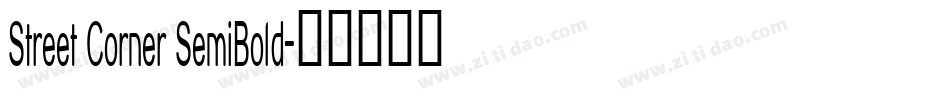 Street Corner SemiBold字体转换
